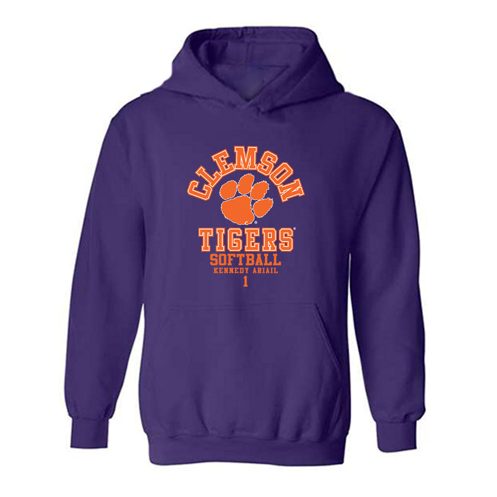 Clemson - NCAA Softball : Kennedy Ariail - Classic Fashion Shersey Hooded Sweatshirt-0