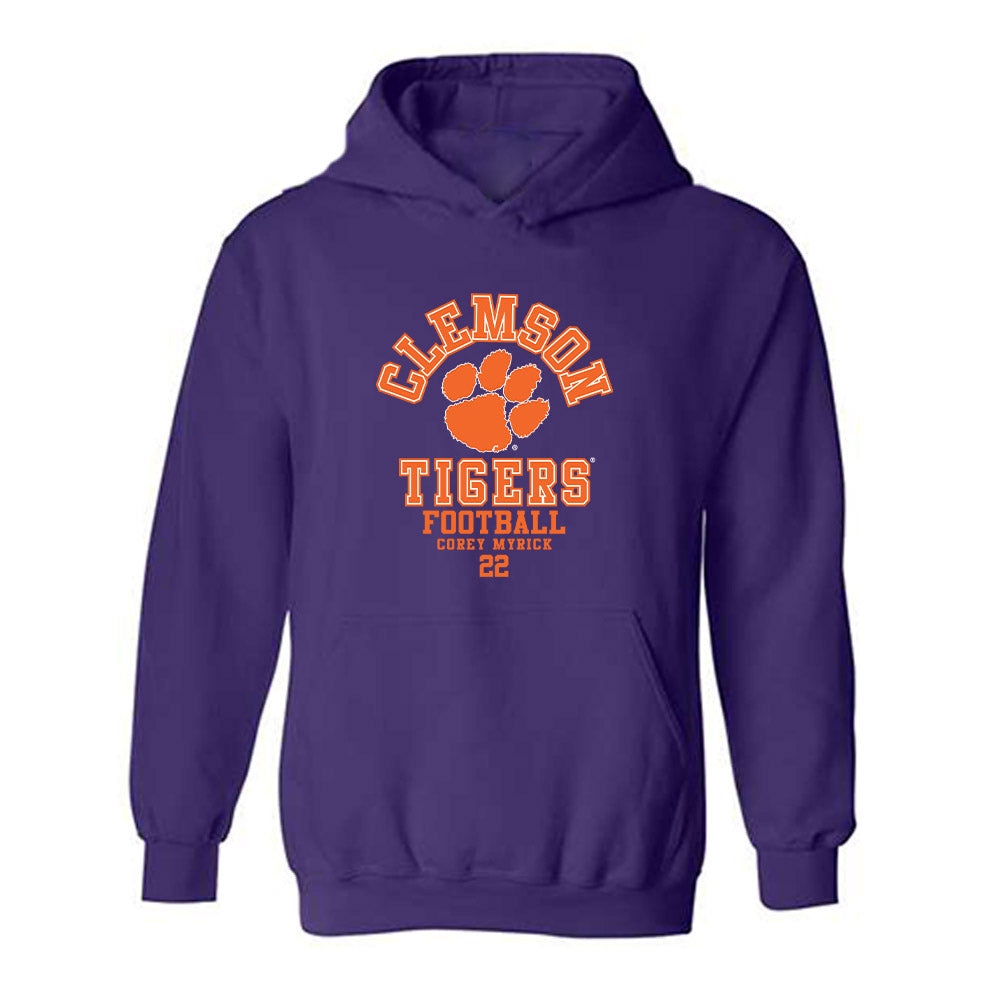 Clemson - NCAA Football : Corey Myrick - Classic Fashion Shersey Hooded Sweatshirt-0