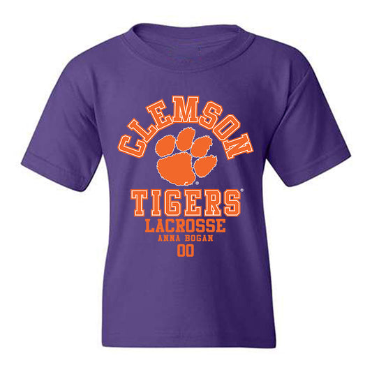 Clemson - NCAA Women's Lacrosse : Anna Bogan - Classic Fashion Shersey Youth T-Shirt-0