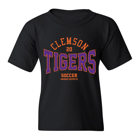 Clemson - NCAA Men's Soccer : Andres Beirute - Classic Fashion Shersey Youth T-Shirt-0