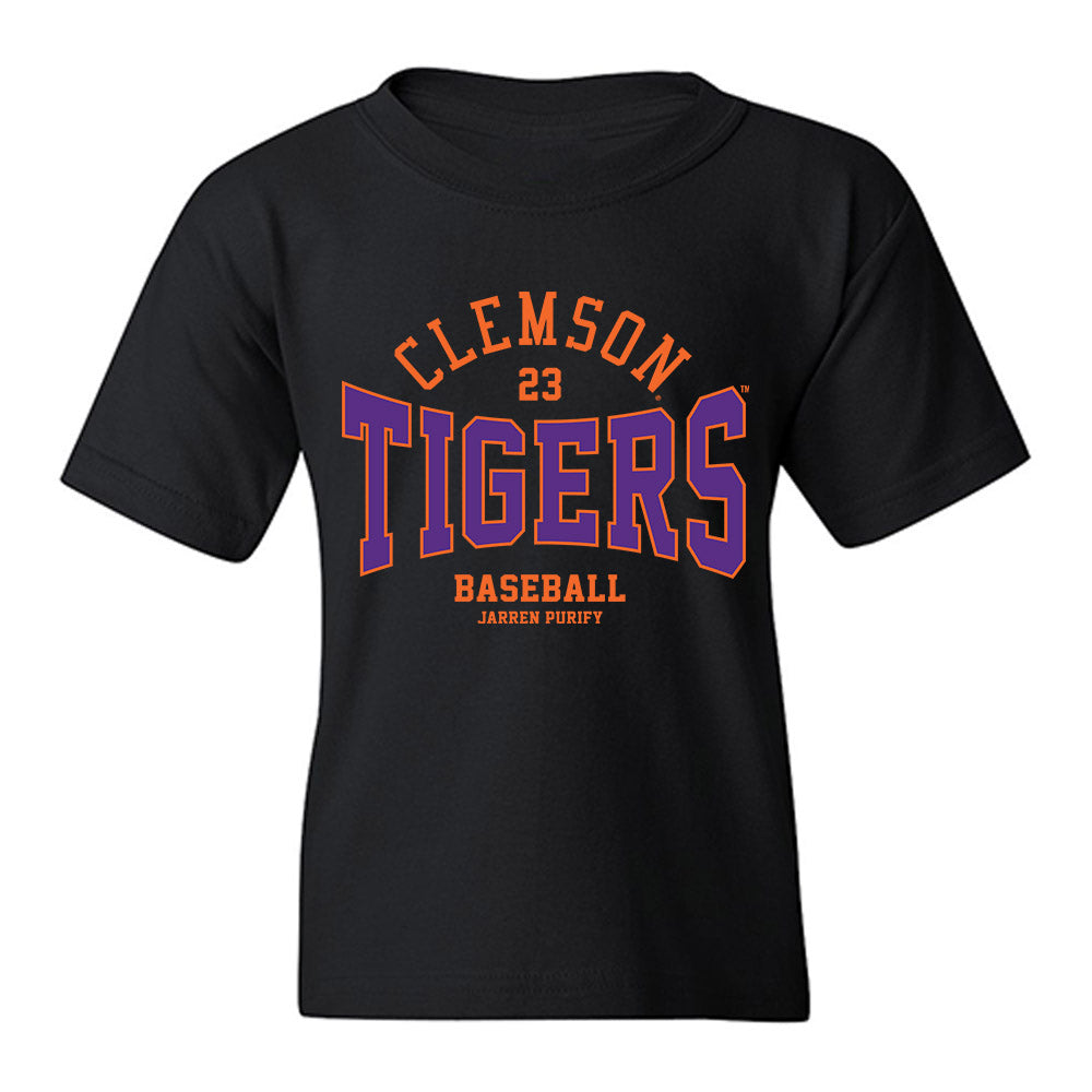 Clemson - NCAA Baseball : Jarren Purify - Classic Fashion Shersey Youth T-Shirt-0