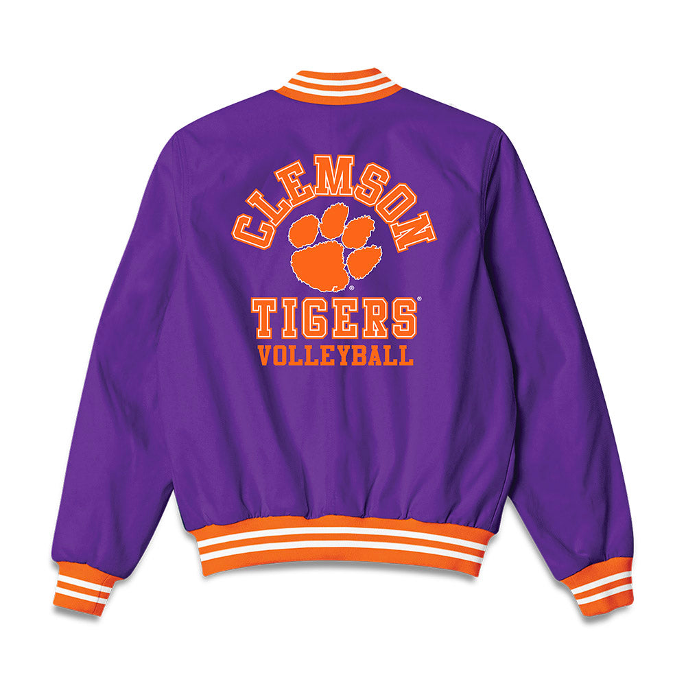 Clemson - NCAA Women's Volleyball : Katherine Sandt - Bomber Jacket-1