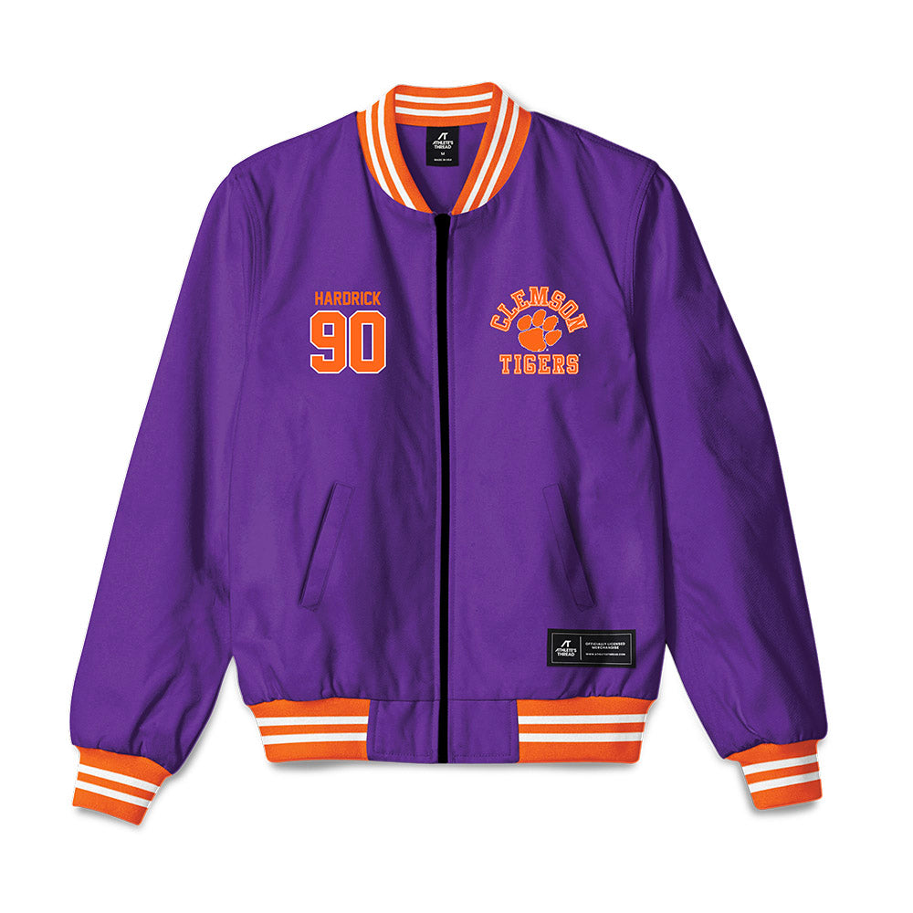 Clemson - NCAA Football : William Hardrick - Bomber Jacket-0