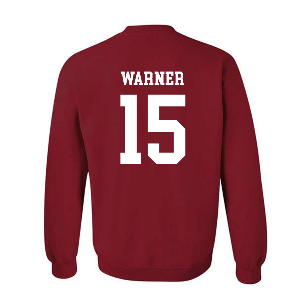 WSU - NCAA Football : DJ Warner - Classic Shersey Crewneck Sweatshirt-1