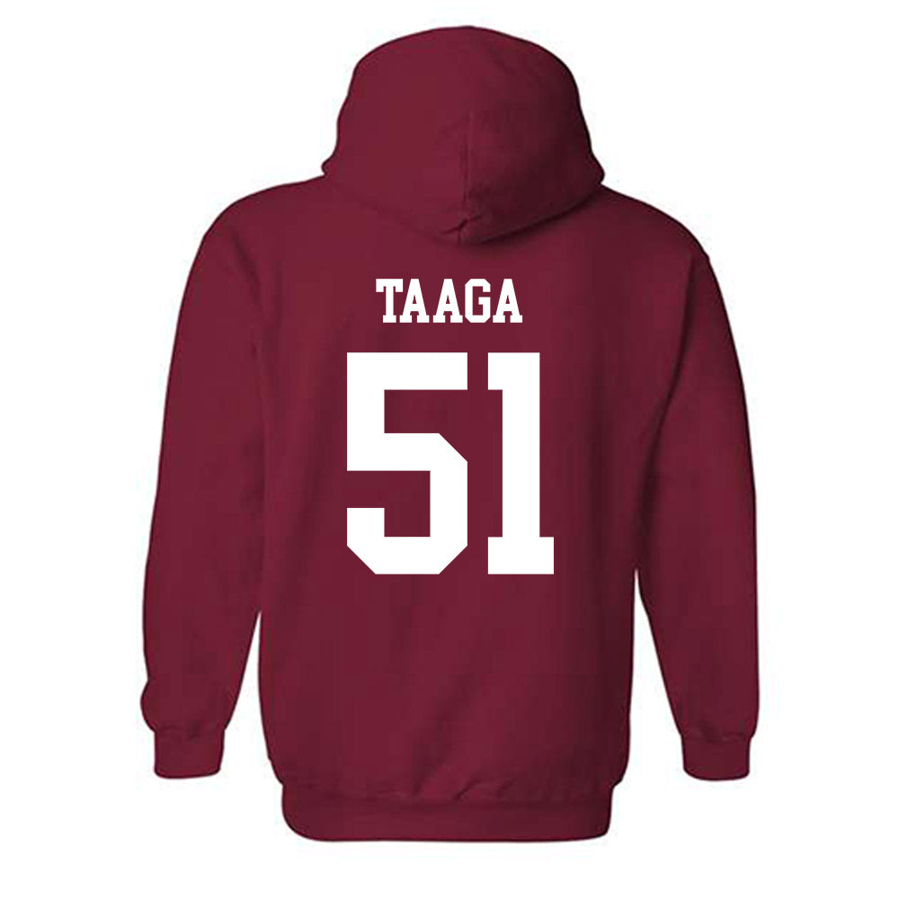 WSU - NCAA Football : Lolo Taaga - Classic Fashion Shersey Hooded Sweatshirt-1