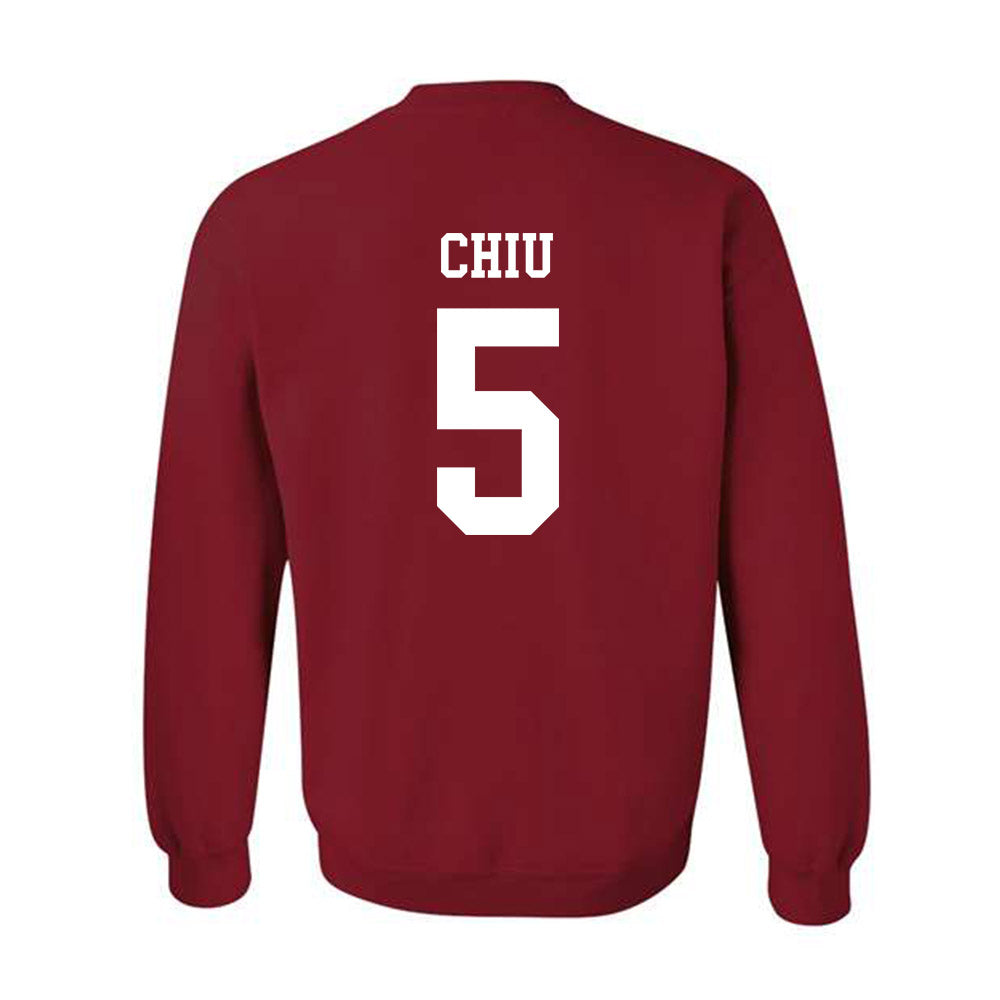 WSU - NCAA Women's Basketball : Jean Chiu - Classic Fashion Shersey Crewneck Sweatshirt-1