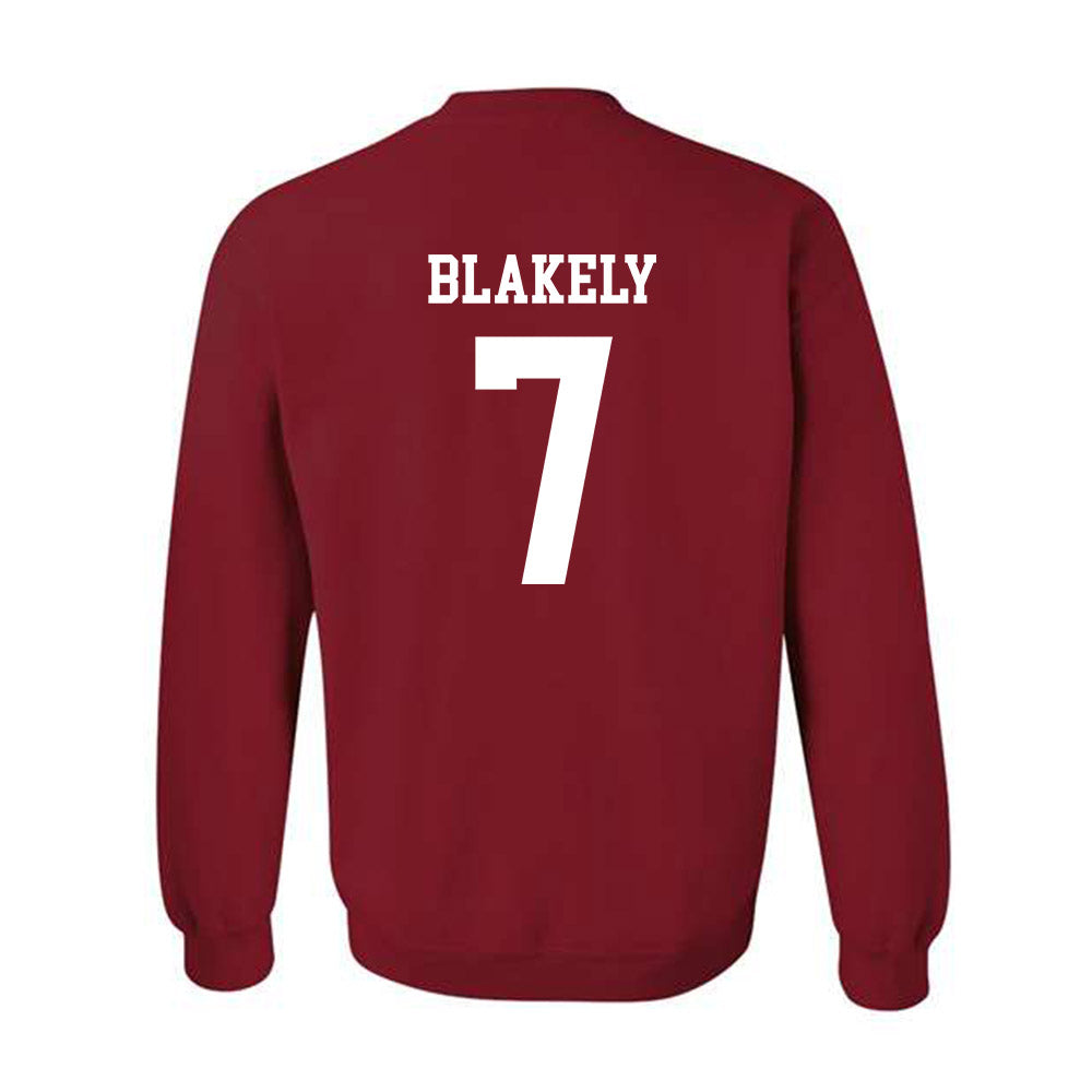 WSU - NCAA Men's Basketball : Dieume Blakely - Classic Fashion Shersey Crewneck Sweatshirt-1