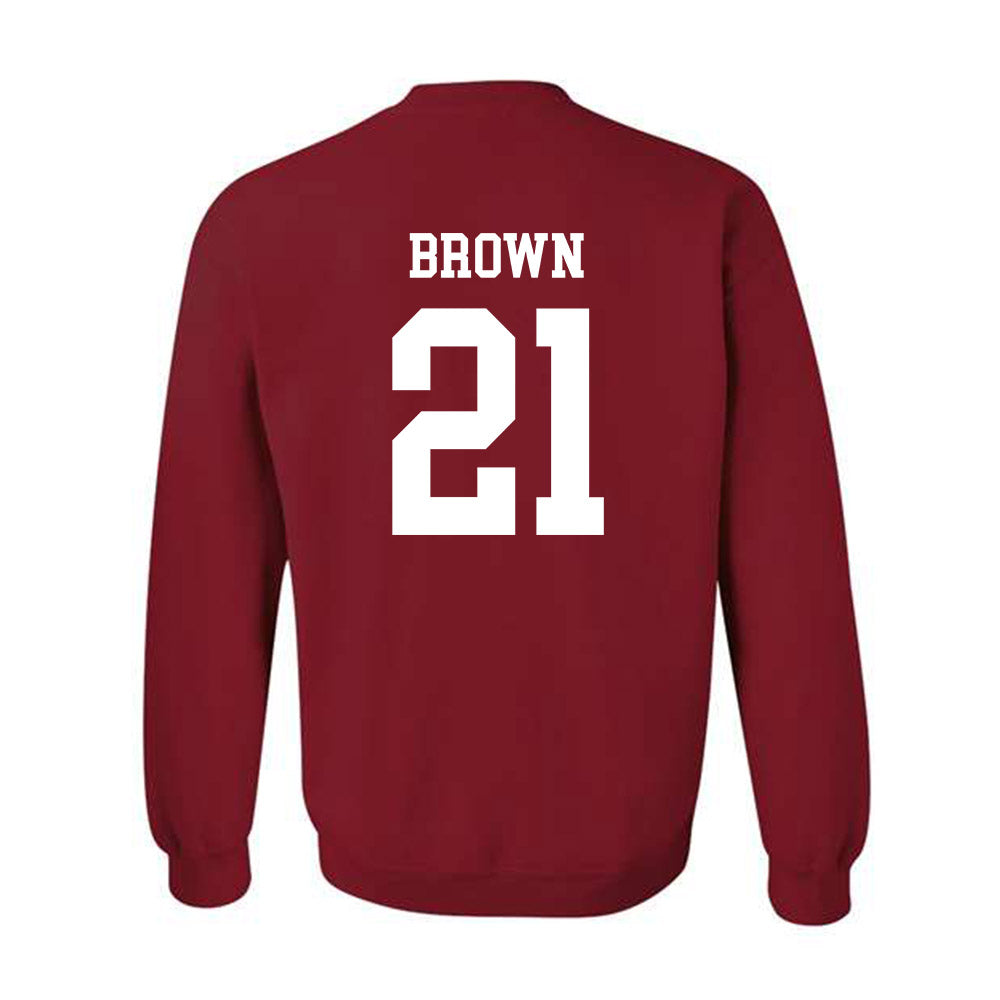 WSU - NCAA Football : Keith Brown - Classic Fashion Shersey Crewneck Sweatshirt-1