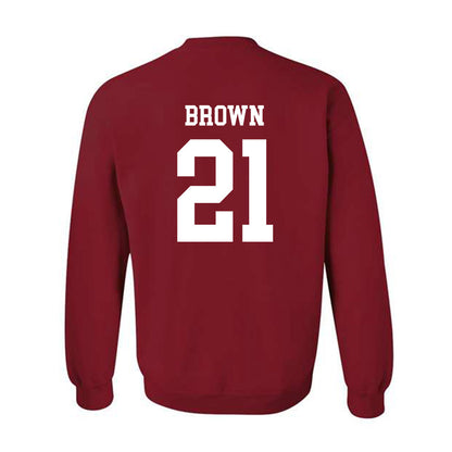 WSU - NCAA Football : Keith Brown - Classic Fashion Shersey Crewneck Sweatshirt-1