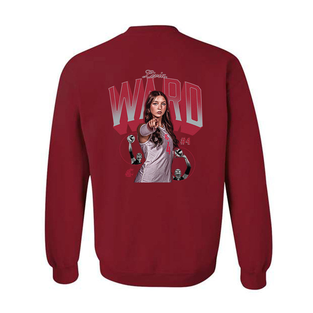 WSU - NCAA Women's Volleyball : Livia Ward - Classic Fashion Shersey Crewneck Sweatshirt-1