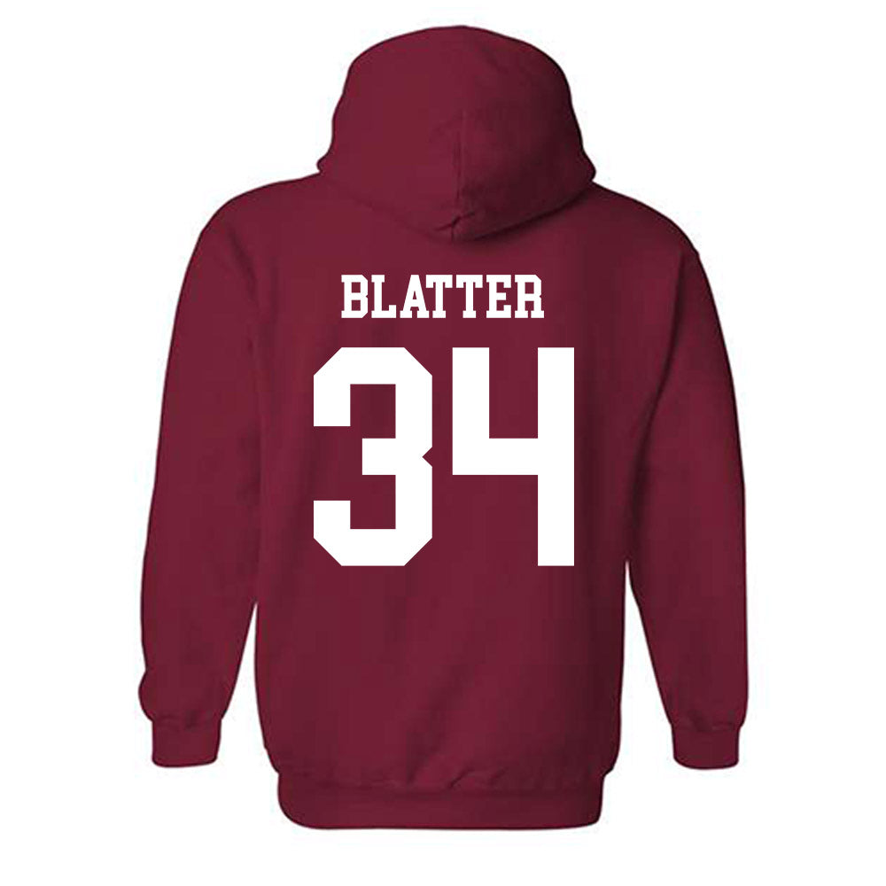 WSU - NCAA Baseball : Brock Blatter - Classic Fashion Shersey Hooded Sweatshirt-1