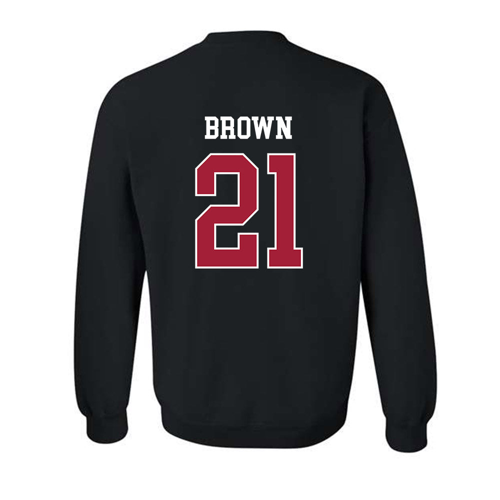 WSU - NCAA Football : Keith Brown - Classic Fashion Shersey Crewneck Sweatshirt-1