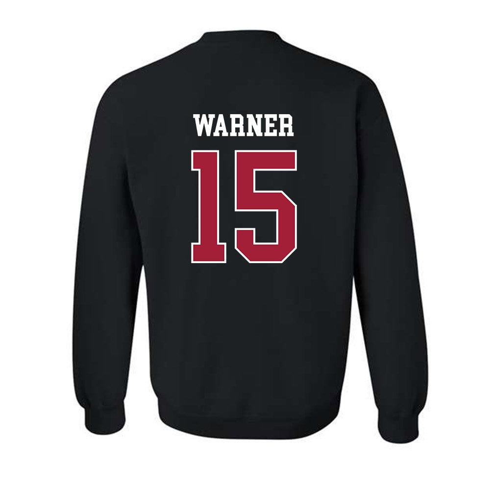 WSU - NCAA Football : DJ Warner - Classic Fashion Shersey Crewneck Sweatshirt-1