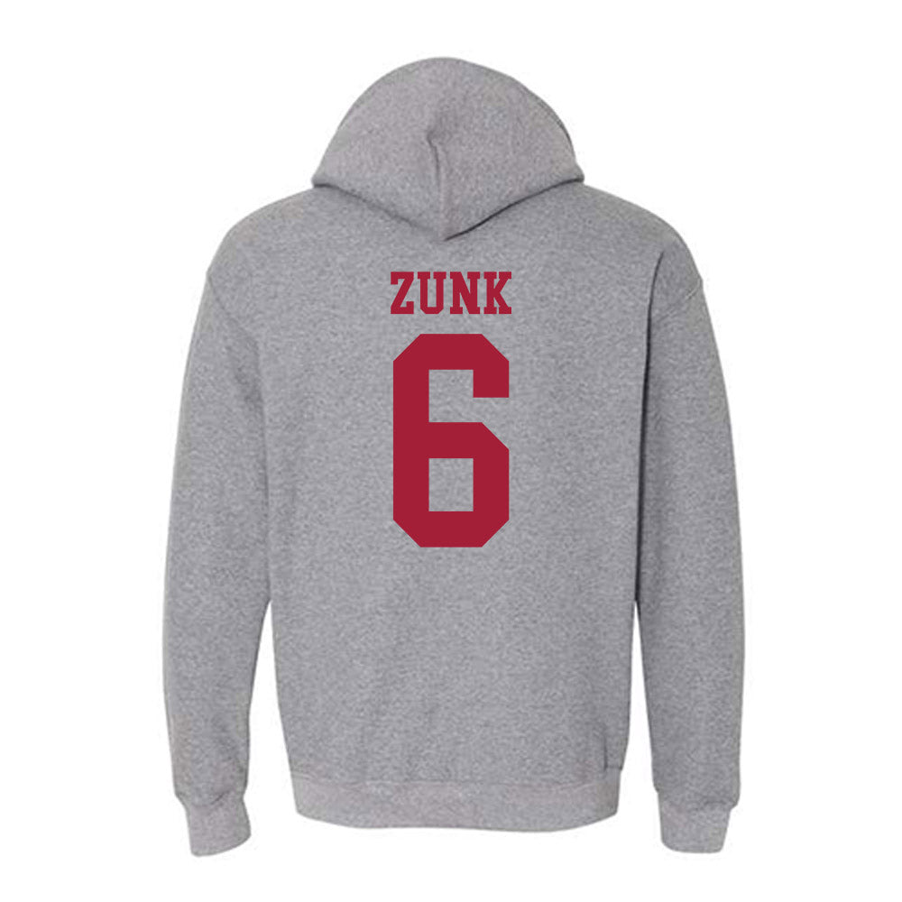 WSU - NCAA Football : Linus Zunk - Classic Fashion Shersey Hooded Sweatshirt-1