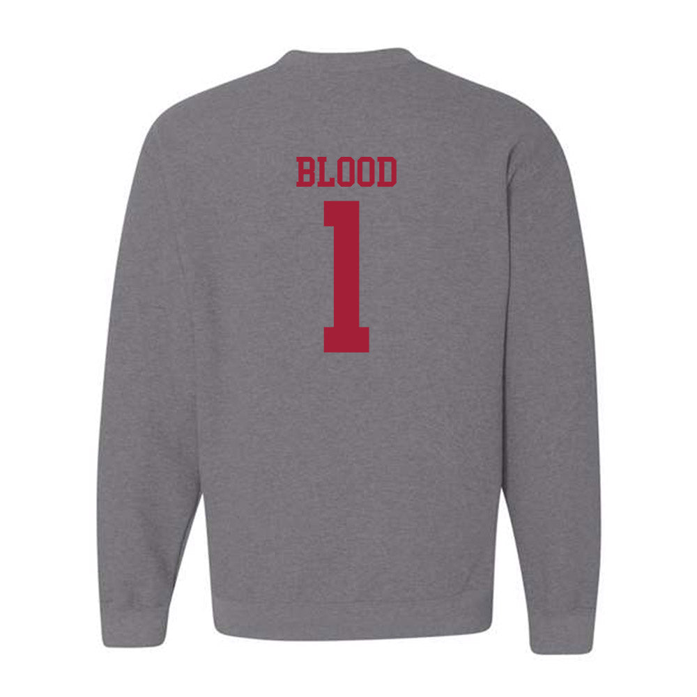 WSU - NCAA Football : Daniel Blood - Classic Fashion Shersey Crewneck Sweatshirt-1