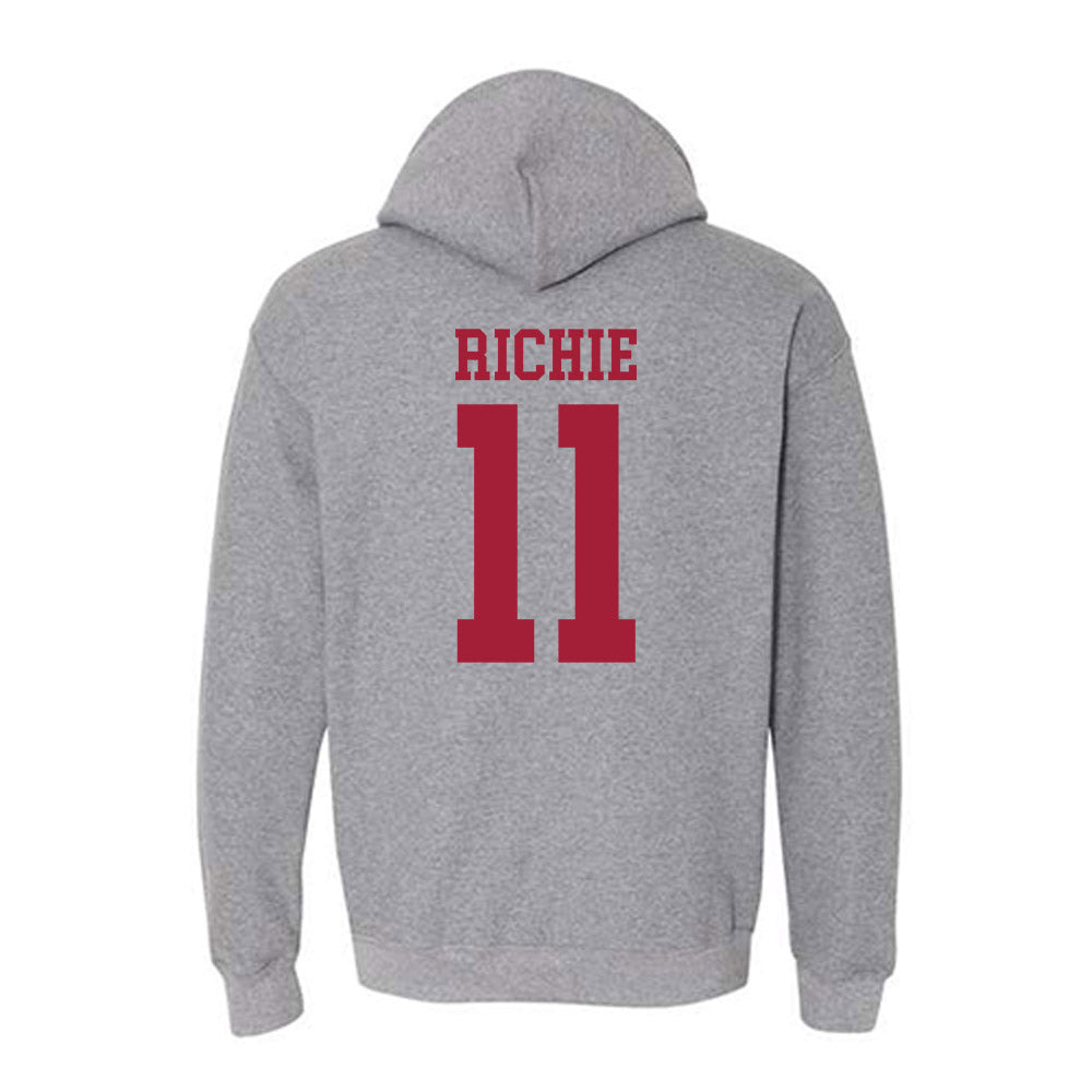 WSU - NCAA Baseball : August Richie - Classic Fashion Shersey Hooded Sweatshirt-1