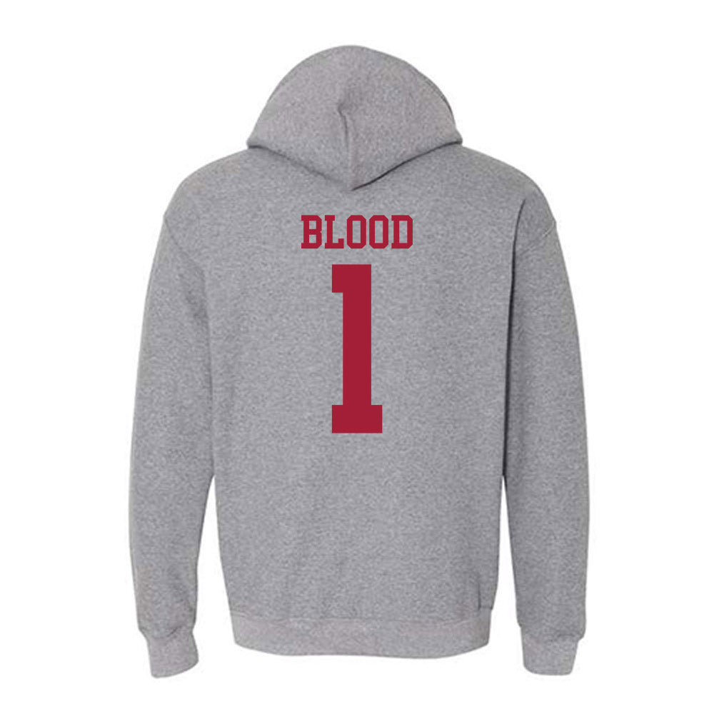 WSU - NCAA Football : Daniel Blood - Classic Fashion Shersey Hooded Sweatshirt-1