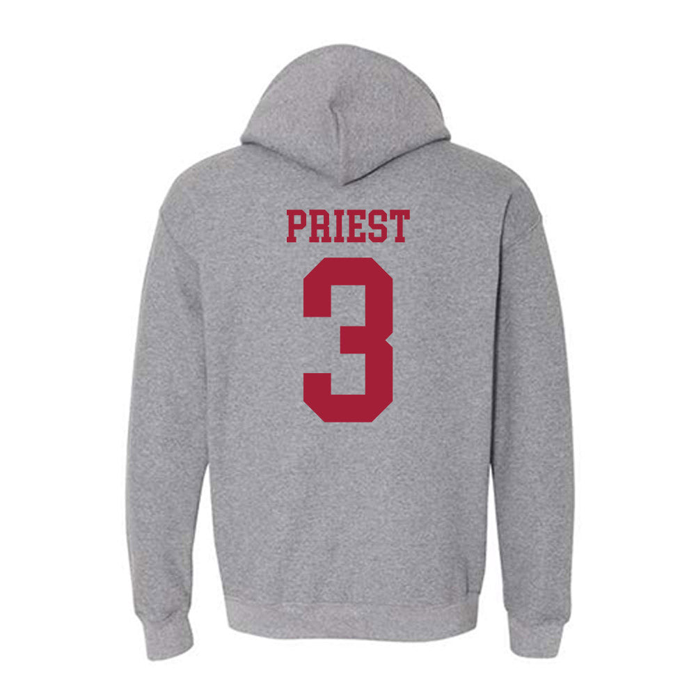 WSU - NCAA Baseball : Matthew Priest - Classic Fashion Shersey Hooded Sweatshirt-1
