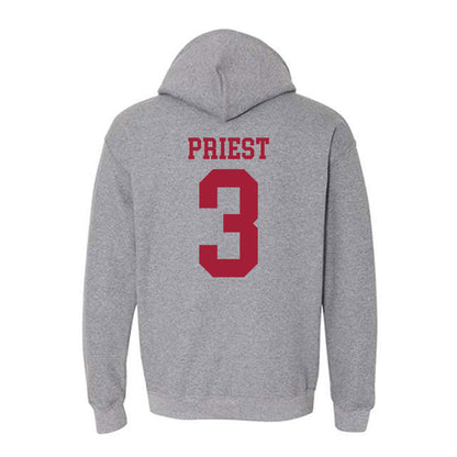 WSU - NCAA Baseball : Matthew Priest - Classic Fashion Shersey Hooded Sweatshirt-1