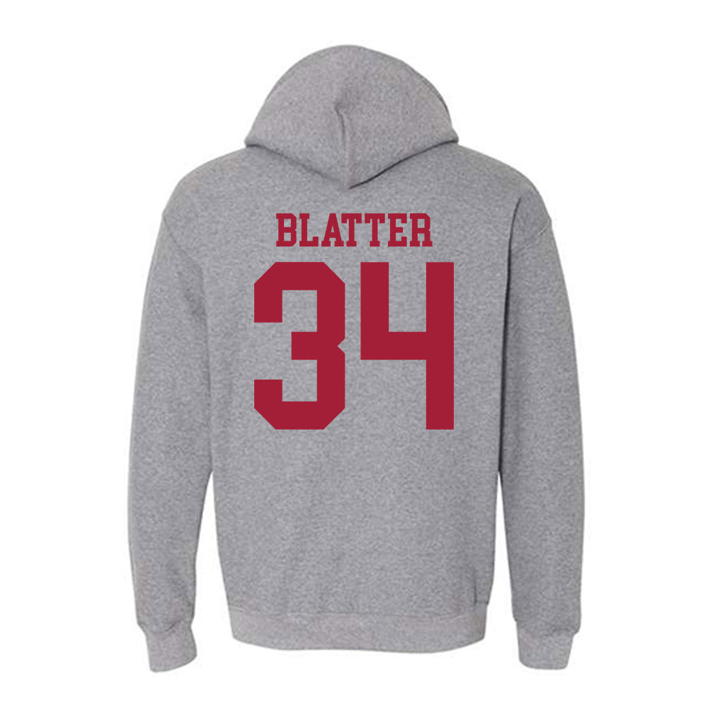 WSU - NCAA Baseball : Brock Blatter - Classic Fashion Shersey Hooded Sweatshirt-1