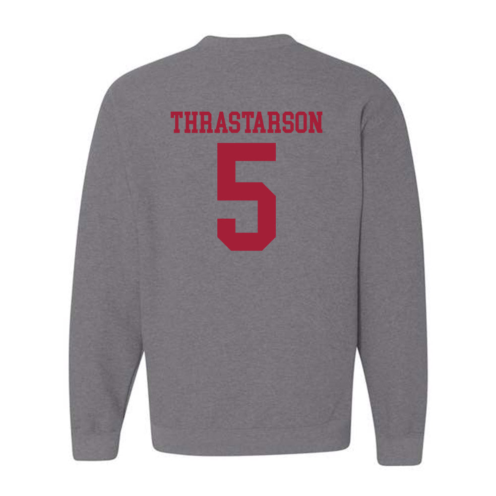WSU - NCAA Men's Basketball : Tomas Thrastarson - Classic Fashion Shersey Crewneck Sweatshirt-1