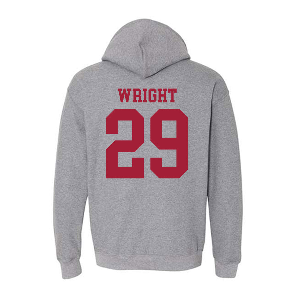 WSU - NCAA Football : Erimus Wright - Classic Fashion Shersey Hooded Sweatshirt-1