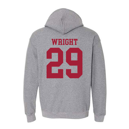 WSU - NCAA Football : Erimus Wright - Classic Fashion Shersey Hooded Sweatshirt-1