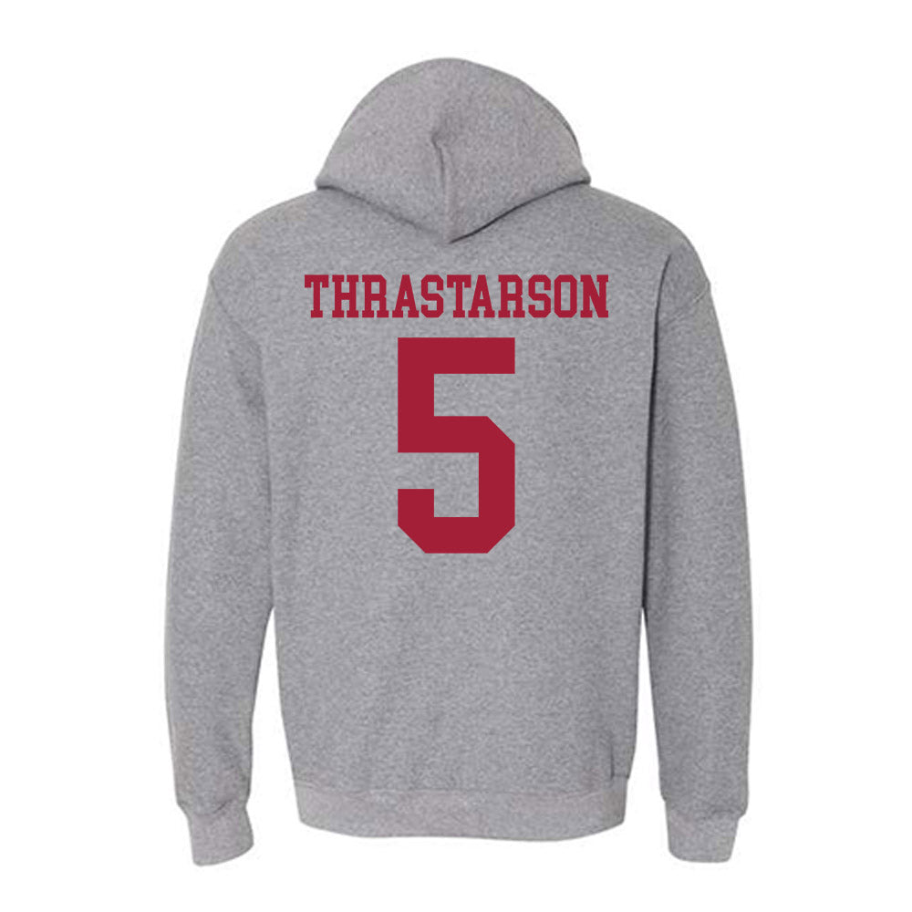 WSU - NCAA Men's Basketball : Tomas Thrastarson - Classic Fashion Shersey Hooded Sweatshirt-1