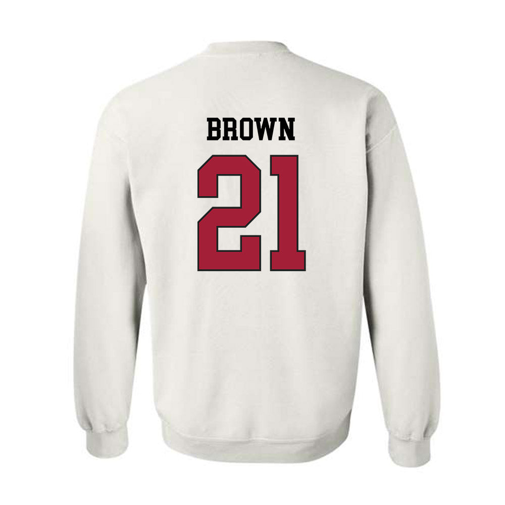 WSU - NCAA Football : Keith Brown - Sports Shersey Crewneck Sweatshirt-1
