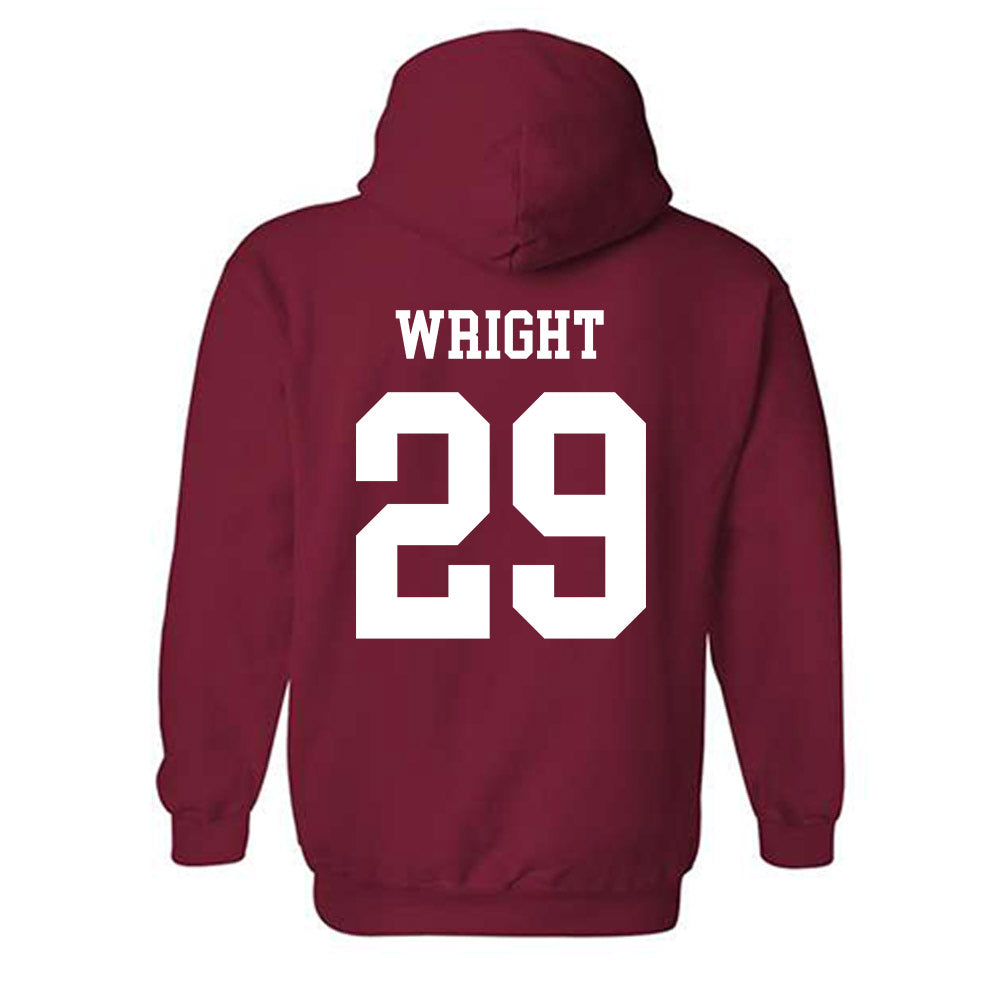 WSU - NCAA Football : Erimus Wright - Sports Shersey Hooded Sweatshirt-1