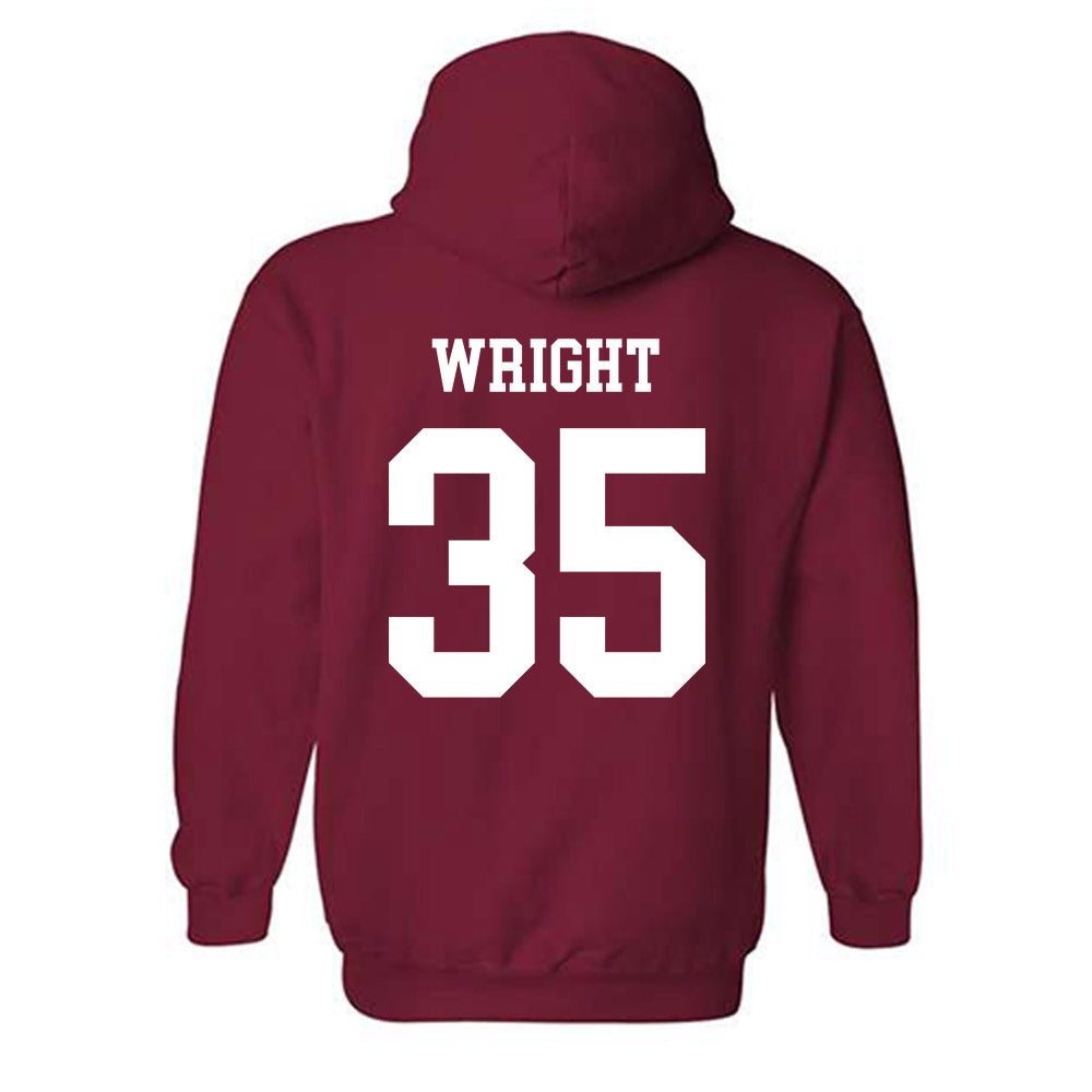WSU - NCAA Football : Erimus Wright - Sports Shersey Hooded Sweatshirt-1