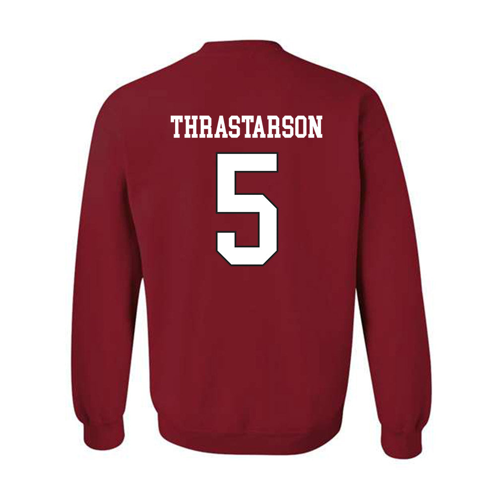 WSU - NCAA Men's Basketball : Tomas Thrastarson - Sports Shersey Crewneck Sweatshirt-1