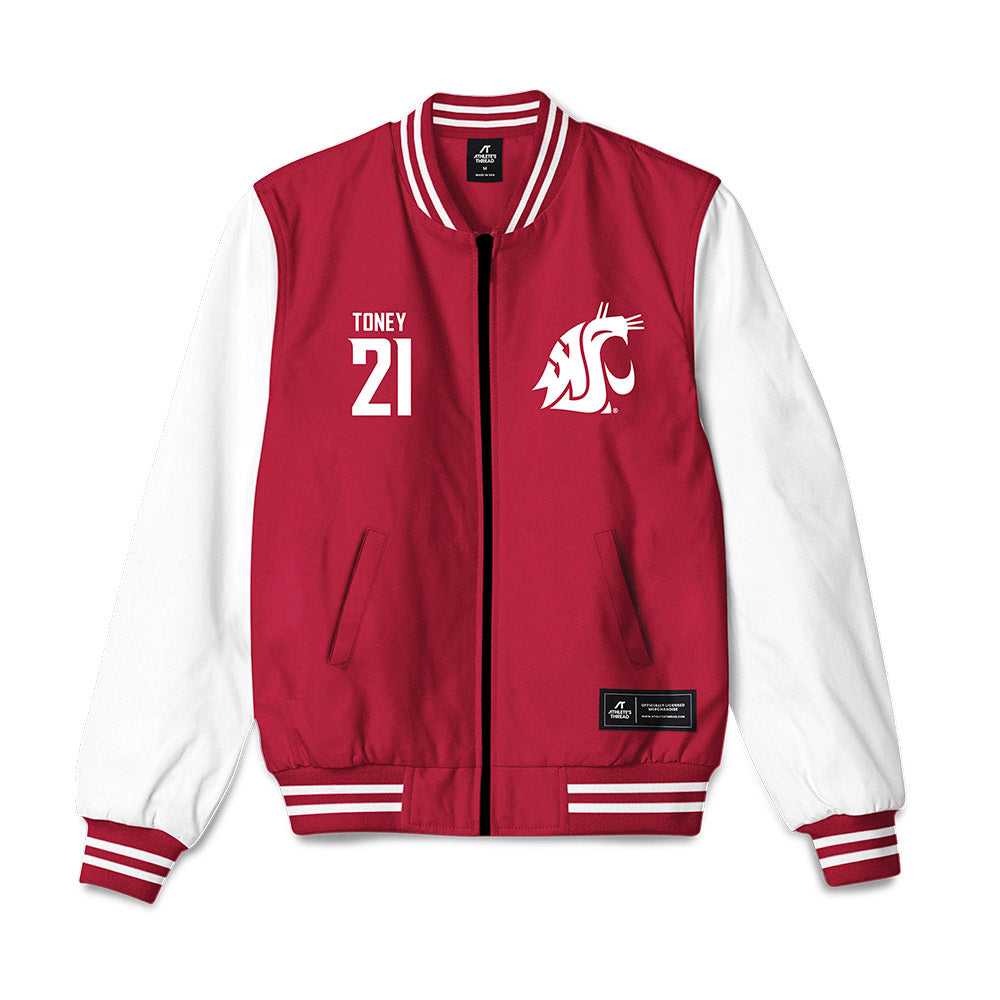 WSU - NCAA Football : CJ Toney - Bomber Jacket-0