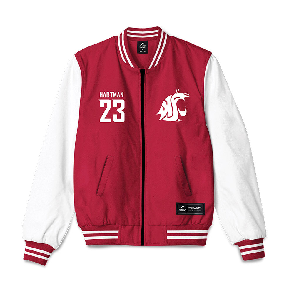 WSU - NCAA Baseball : Max Hartman - Bomber Jacket-0