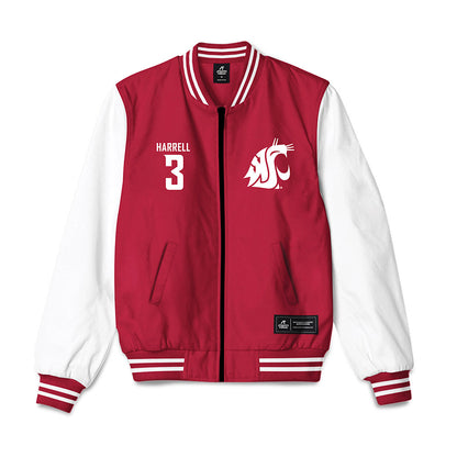 WSU - NCAA Men's Basketball : Jaylen Harrell - Bomber Jacket-0