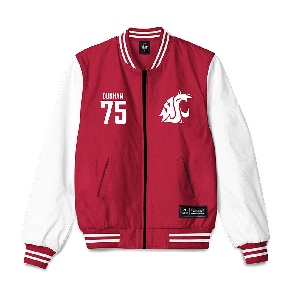 WSU - NCAA Football : Noah Dunham - Bomber Jacket-0