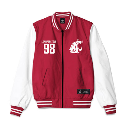 WSU - NCAA Football : Jirah Leaupepetele - Bomber Jacket-0