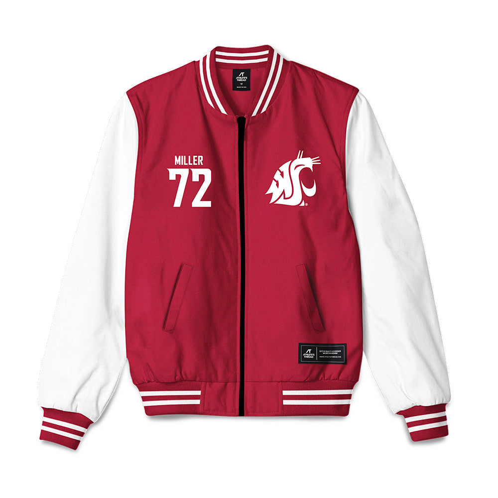 WSU - NCAA Football : Gabe Miller - Bomber Jacket-0