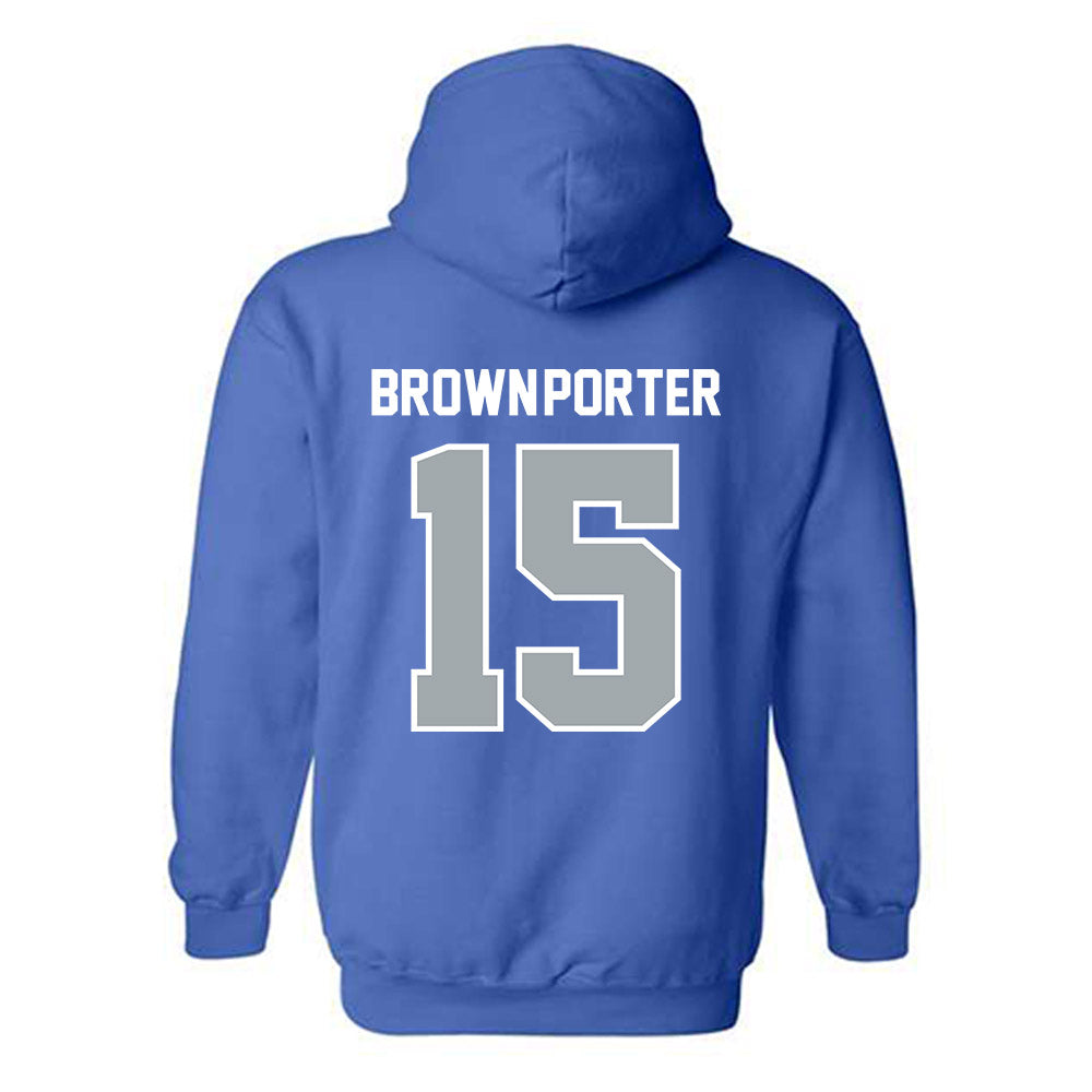 CNU - NCAA Football : Makari Brown-Porter - Classic Shersey Hooded Sweatshirt-1