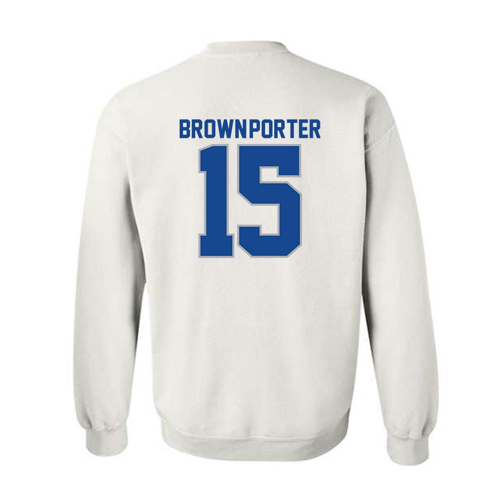 CNU - NCAA Football : Makari Brown-Porter - Classic Shersey Crewneck Sweatshirt-1