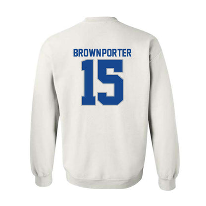 CNU - NCAA Football : Makari Brown-Porter - Classic Shersey Crewneck Sweatshirt-1