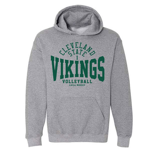 Cleveland State - NCAA Women's Volleyball : Laila Mossey - Classic Fashion Shersey Hooded Sweatshirt-0