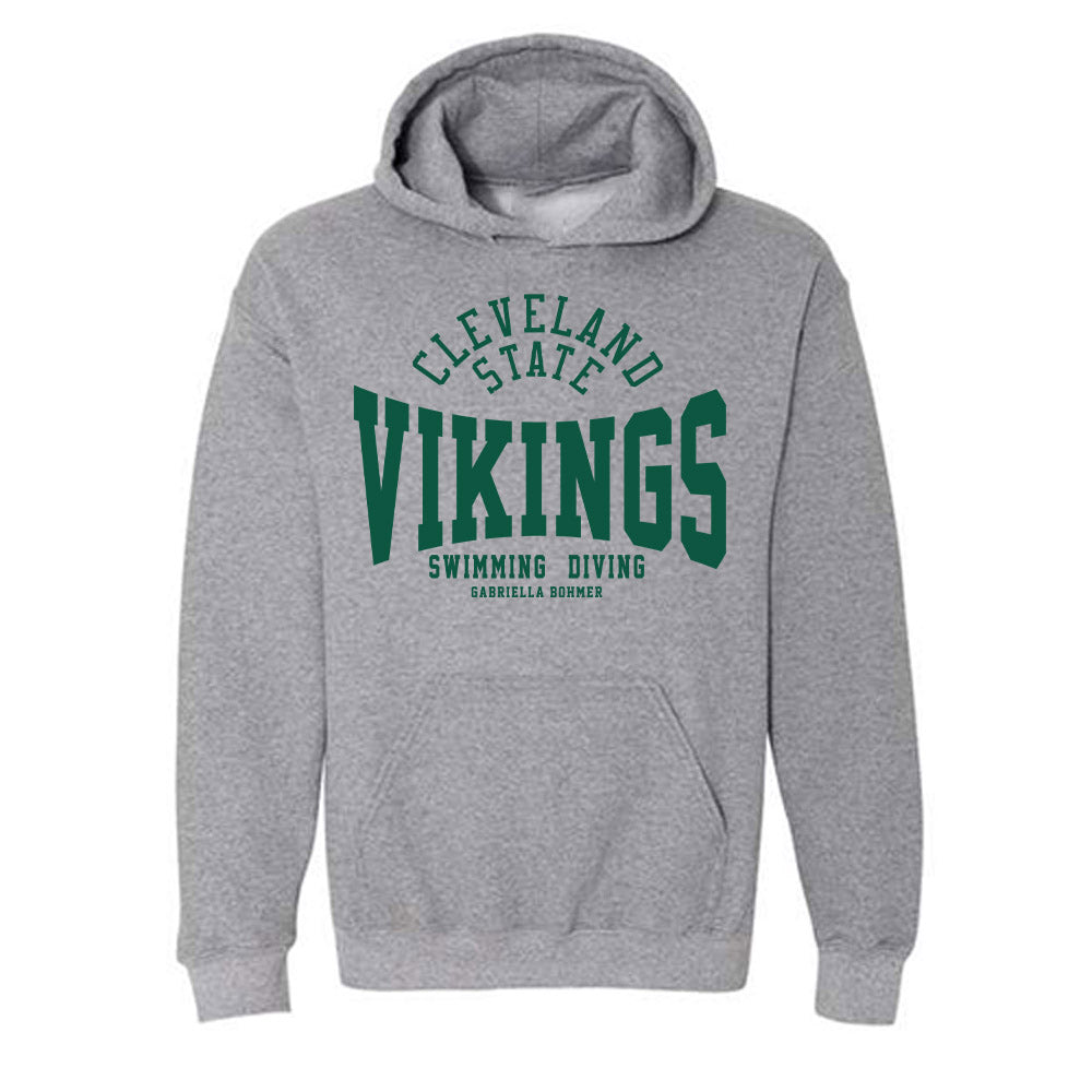 Cleveland State - NCAA Women's Swimming & Diving : Gabriella Bohmer - Classic Fashion Shersey Hooded Sweatshirt-0
