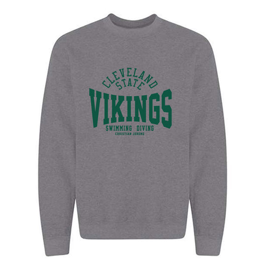 Cleveland State - NCAA Men's Swimming & Diving : Christian Jerome - Classic Fashion Shersey Crewneck Sweatshirt-0