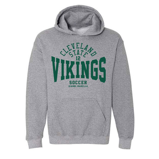 Cleveland State - NCAA Men's Soccer : Gianni Marella - Classic Fashion Shersey Hooded Sweatshirt-0