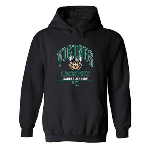 Cleveland State - NCAA Men's Lacrosse : Xander Johnson - Classic Fashion Shersey Hooded Sweatshirt-0