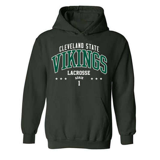 Cleveland State - NCAA Men's Lacrosse : Will Adair - Classic Fashion Shersey Hooded Sweatshirt-0