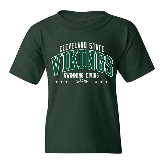 Cleveland State - NCAA Men's Swimming & Diving : Christian Jerome - Classic Fashion Shersey Youth T-Shirt-0