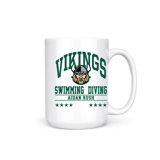 Cleveland State - NCAA Men's Swimming & Diving : Aidan Rush - Coffee Mug-0
