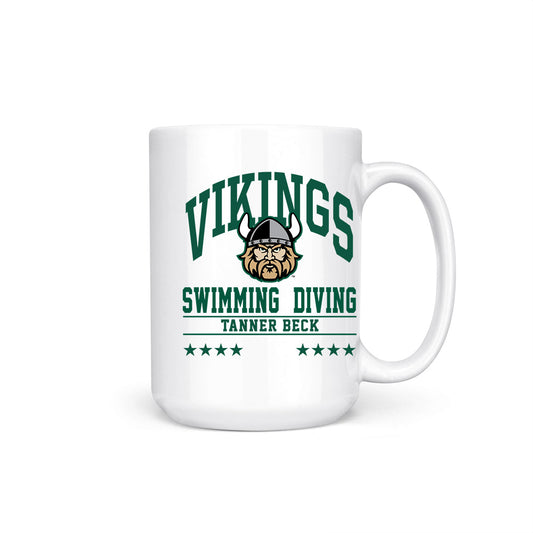 Cleveland State - NCAA Men's Swimming & Diving : Tanner Beck - Coffee Mug-0